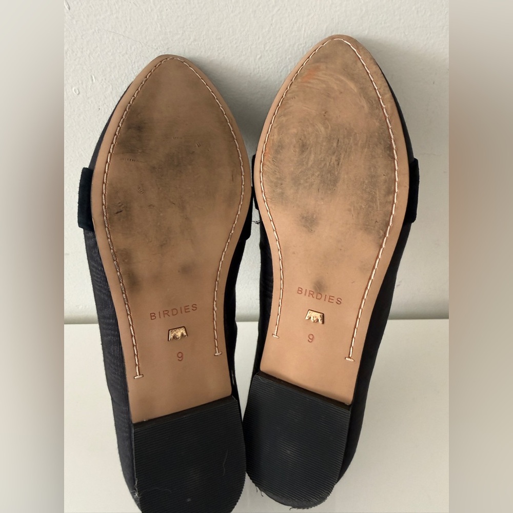 BIRDIES Jeweled Loafers Shoes Black Satin Size 9 - Picture 5 of 5